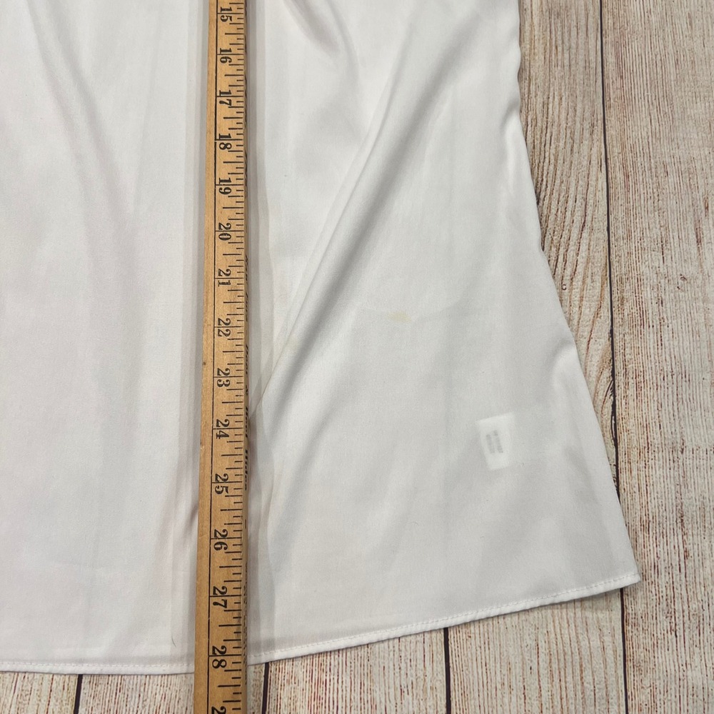 Coldwater Creek White Sleeveless Blouse Lattice Cutout Neck Plus Size 2X 20-22 - Picture 5 of 7